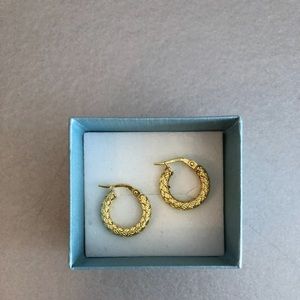 Roberto Coin Basketweave 18K Gold Hoops
